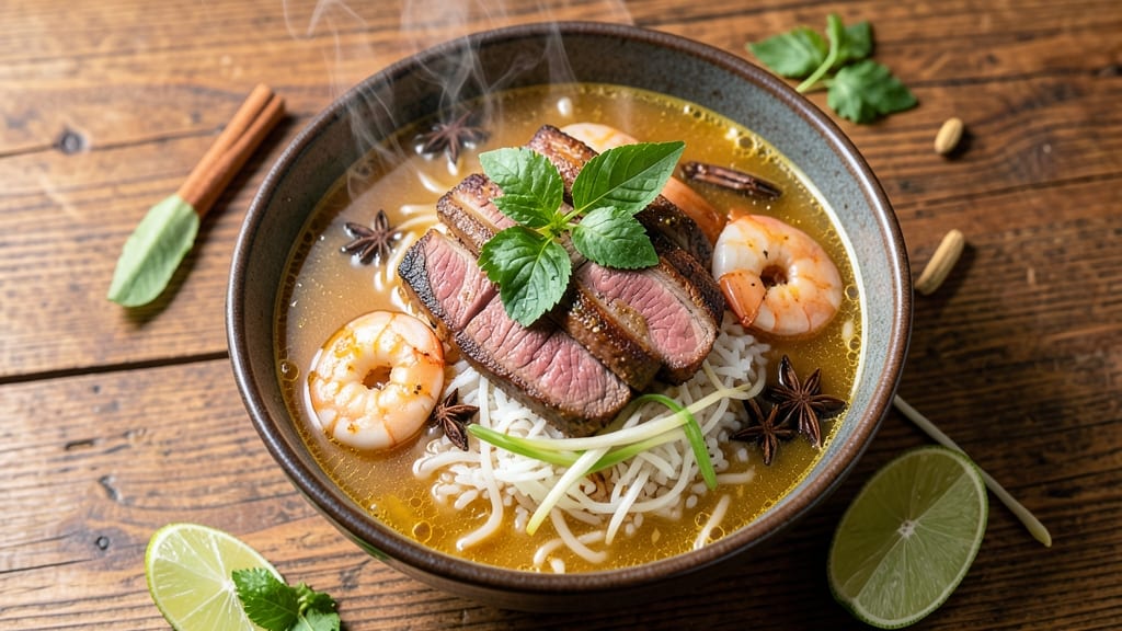 Beef and Shrimp Pho Recipe: Fragrant Star Anise and Cinnamon Broth Magic