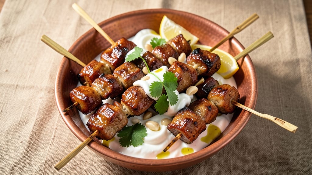 Banyan Beef Skewers Recipe: Charred Cumin-Spiced Bites with Tangy Yogurt Drizzle