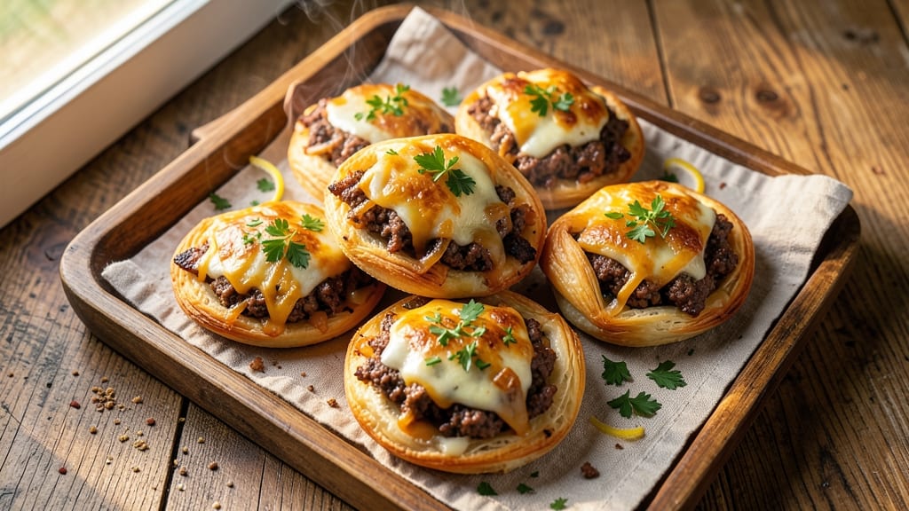 Beef and Cheese Piroshki Recipe: Flaky Dough Wrapped Around Savory Fillings