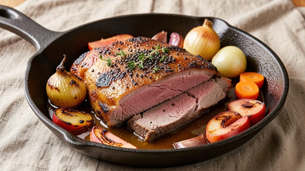 Apple Cider Braised Beef Brisket Recipe: Spiced Bark Meets Caramelized Sweetness