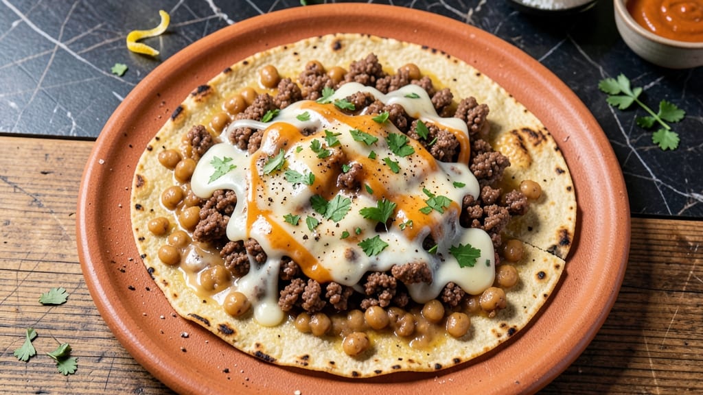 Beef and Refried Bean Quesadillas Recipe: Smoky Cheese Rivers Over Crispy Tortilla Towers