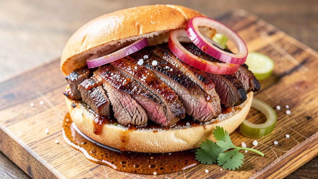 Barbecue Beef on a Bun Recipe: Smoky-Sweet Caramelized Crust With Juicy Cores
