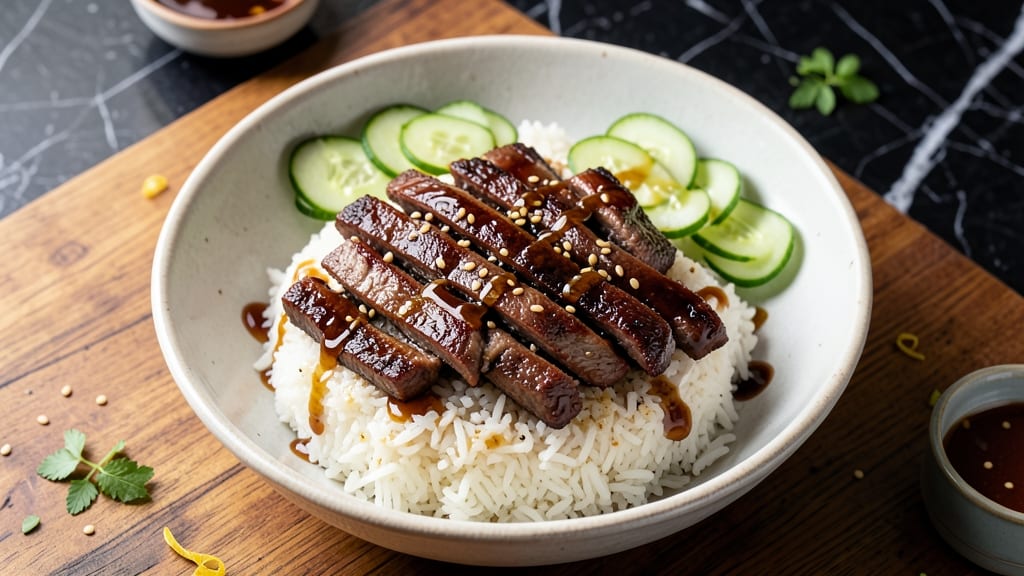 Asian Beef and Rice Bowl Recipe: Wok-Searered Umami Crunch With Fragrant Jasmine Rice