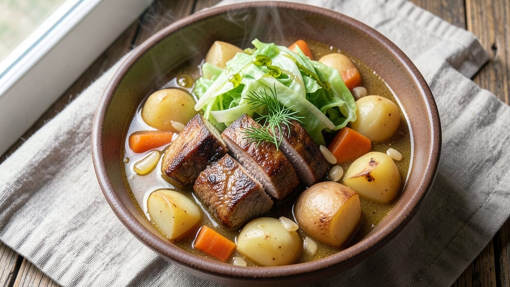 Beef and Cabbage Soup Recipe with Potatoes: Hearty Simmered Comfort in One Pot