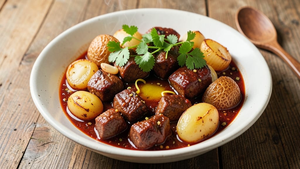 Beef and Potato Curry Recipe: Spiced Tomato Base with Tender Chunks