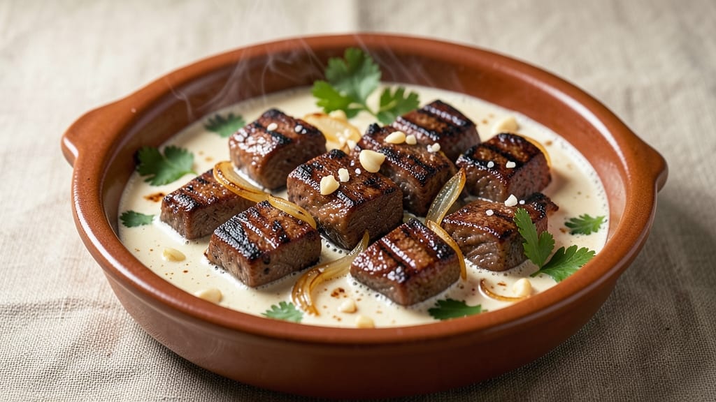 Beef Binagoongan Recipe: Silky Soy-Braised Beef With Crispy Egg Topping