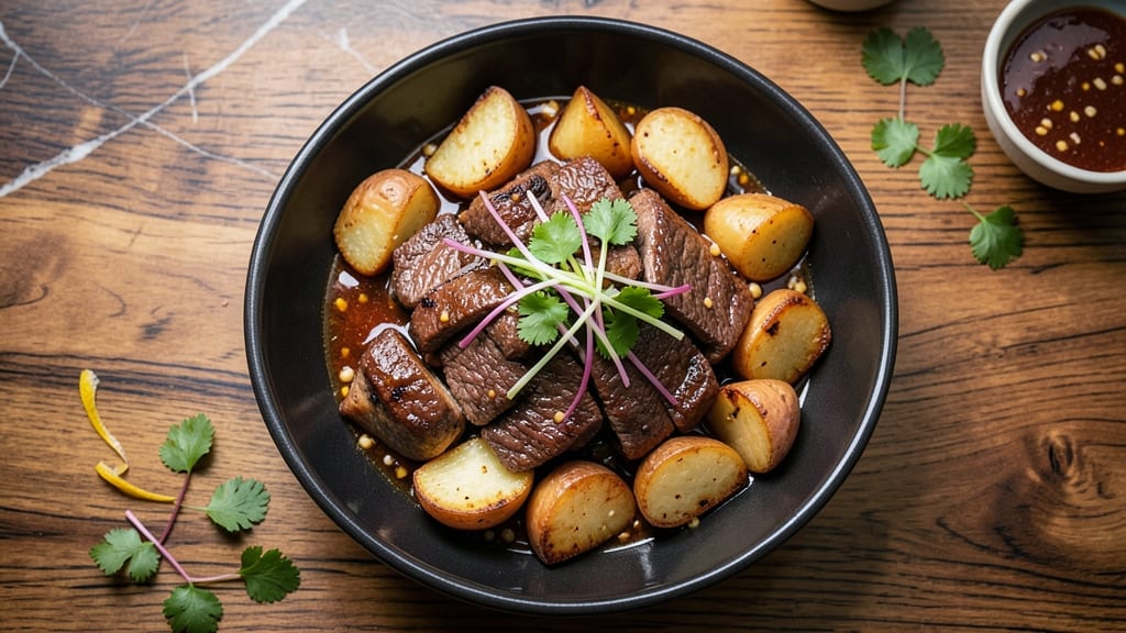 Asian Beef and Potatoes Recipe: Wok-Sear Crispy Edges with Umami Glaze