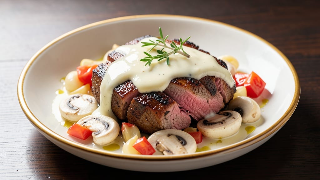 Beef Bechamel Recipe: Velvety Mushroom Sauce Over Tender Beef