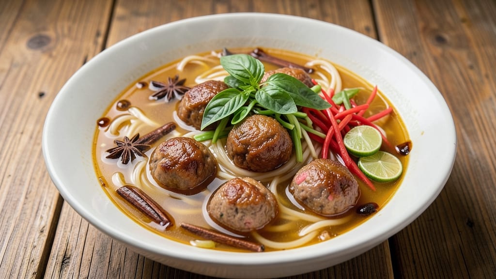 Beef Ball Pho Recipe: Wok-Seared Umami Bites in Fragrant Broth