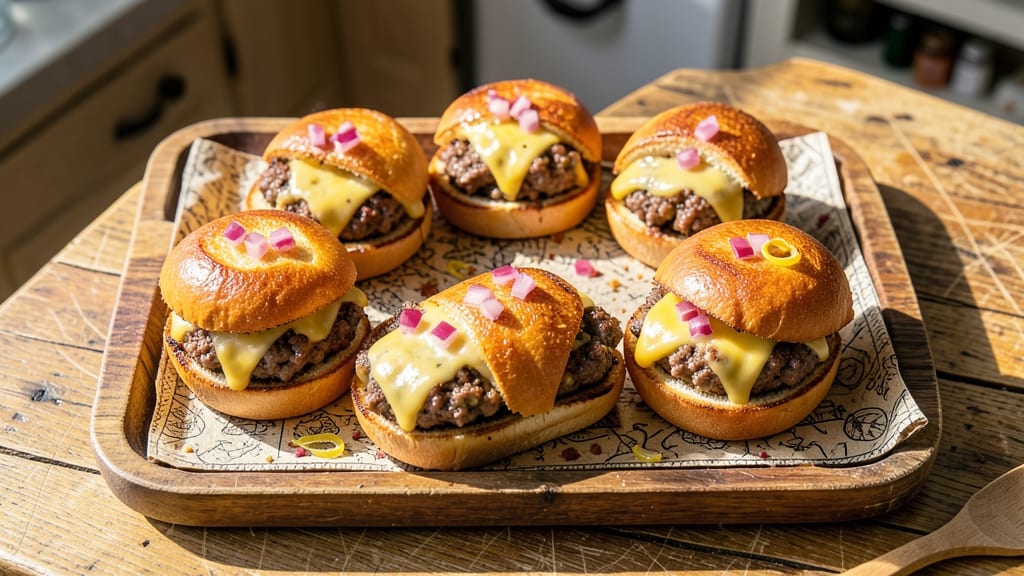 Beef and Cheese Sliders Recipe: Mini Burgers With Melty Centers and Crispy Edges