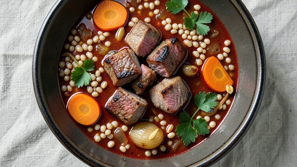 Beef Barley Soup Recipe with Red Wine: Earthy Wine-Infused Depth in One Pot