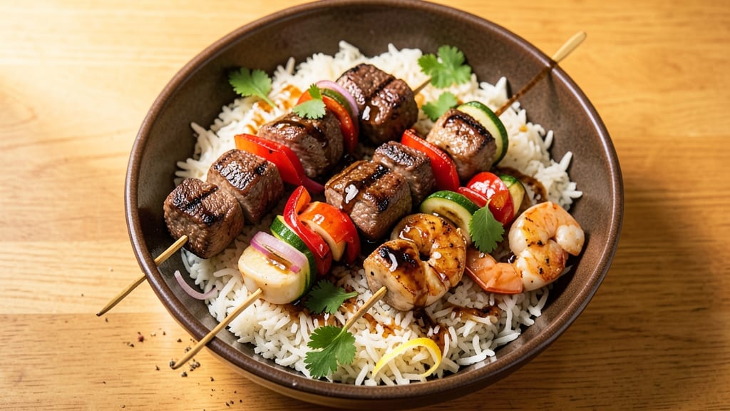 Beef and Shrimp Kabobs Recipe: Skewered Char-Grilled Flavors in 25 Minutes