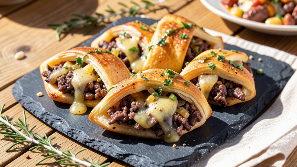 Beef and Cheese Pastelitos Recipe: Flaky Puff Pastry Wrapped in Cumin-Spiced Beef