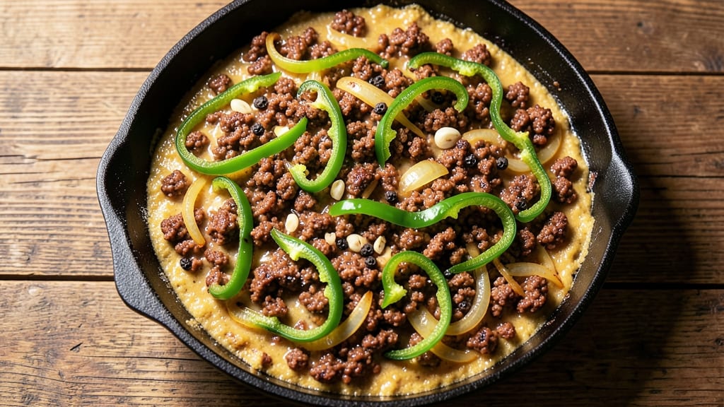 Beef and Green Pepper Casserole Recipe: Crisp-Topped Comfort in One Pan