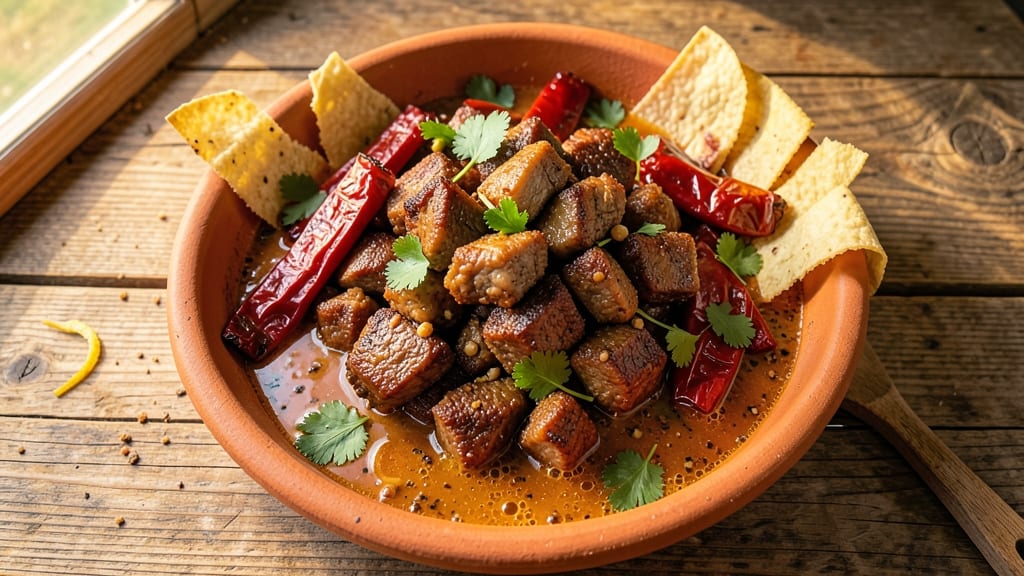 Authentic Mexican Beef Carnitas Recipe: Crispy Tortilla-Crowned Bites with Cumin-Spiced Magic