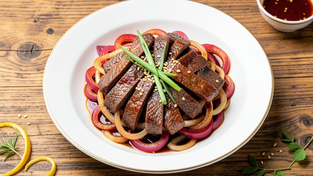 Beef and Onion Chinese Recipe: Soy-Braised Tender Meat With Silky Onions