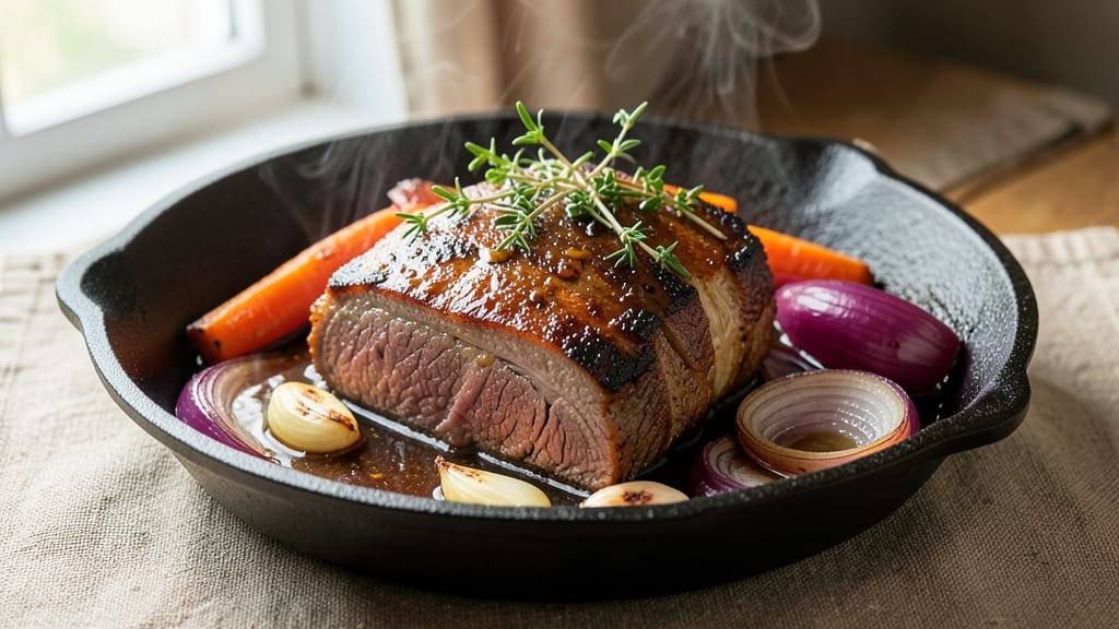 Beef and Ale Recipe: Deep-Red Wine Braise with Savory Crust