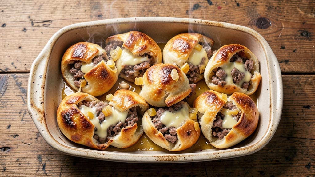 Beef Bierocks Recipe: Flaky Pastry Wrapped in Savory Cheese and Onions