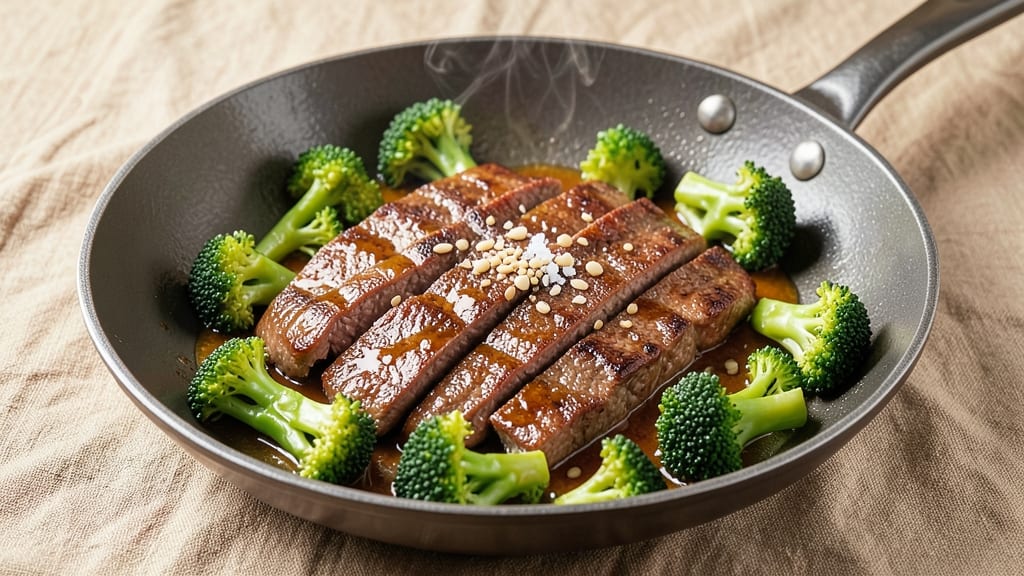 Beef and Broccoli Army Recipe: Sweet-Soy Glaze Locks in Wok Heat