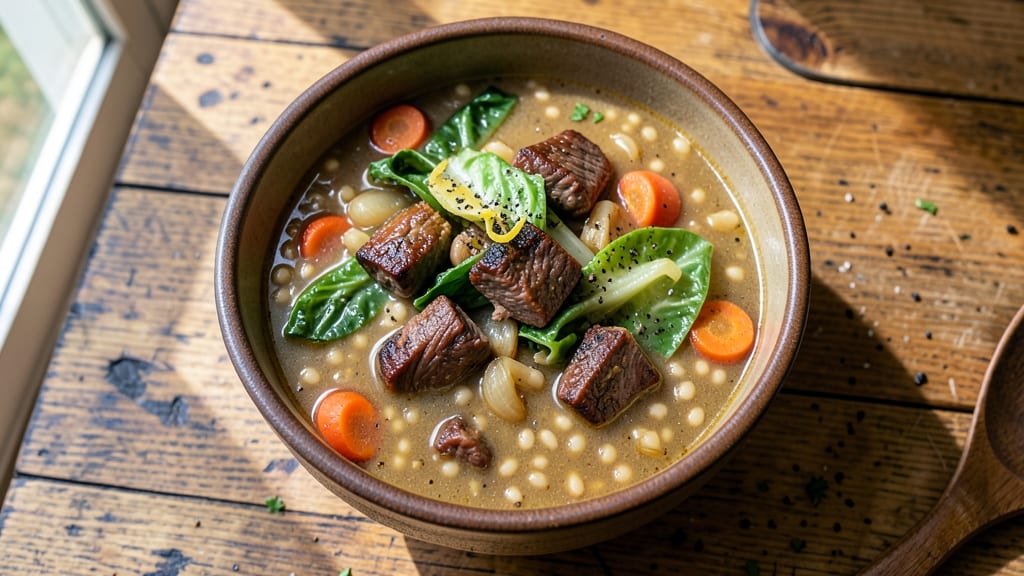Beef Barley and Cabbage Soup Recipe: Hearty One-Pot Simmer With Earthy Depth