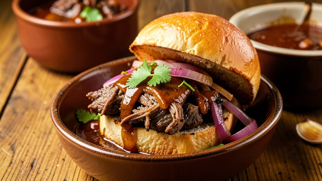 Slow Cooker BBQ Beef On A Bun Recipe: Smoky-Sweet Sauce That Caramelizes Over Time