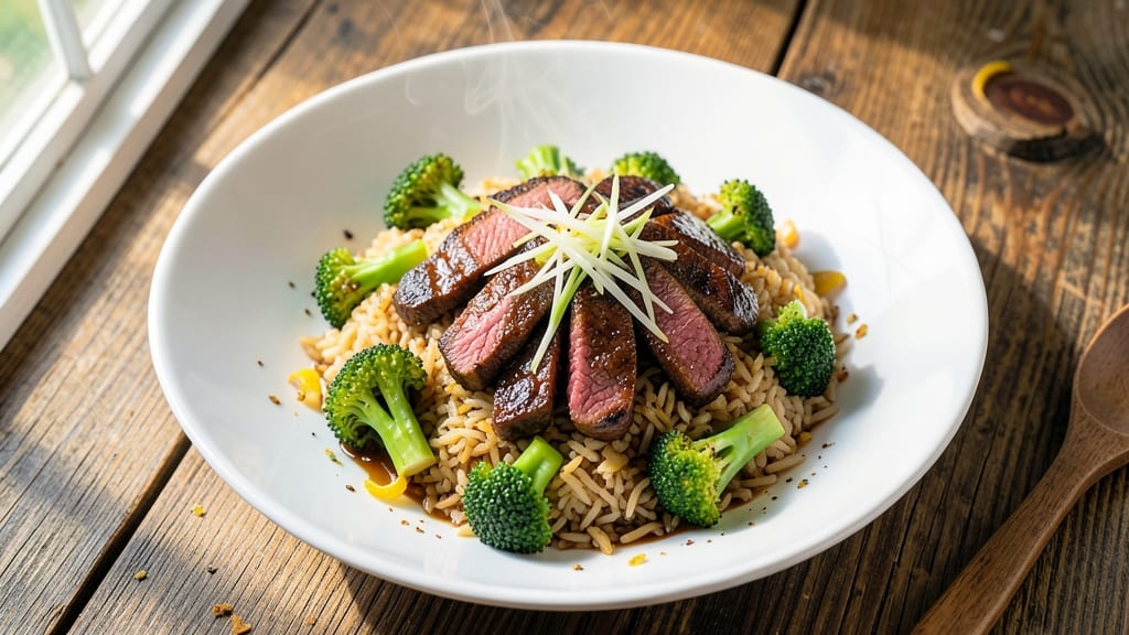 Beef and Broccoli Fried Rice Recipe: Wok-Tossed Umami Crunch With Silky Grains