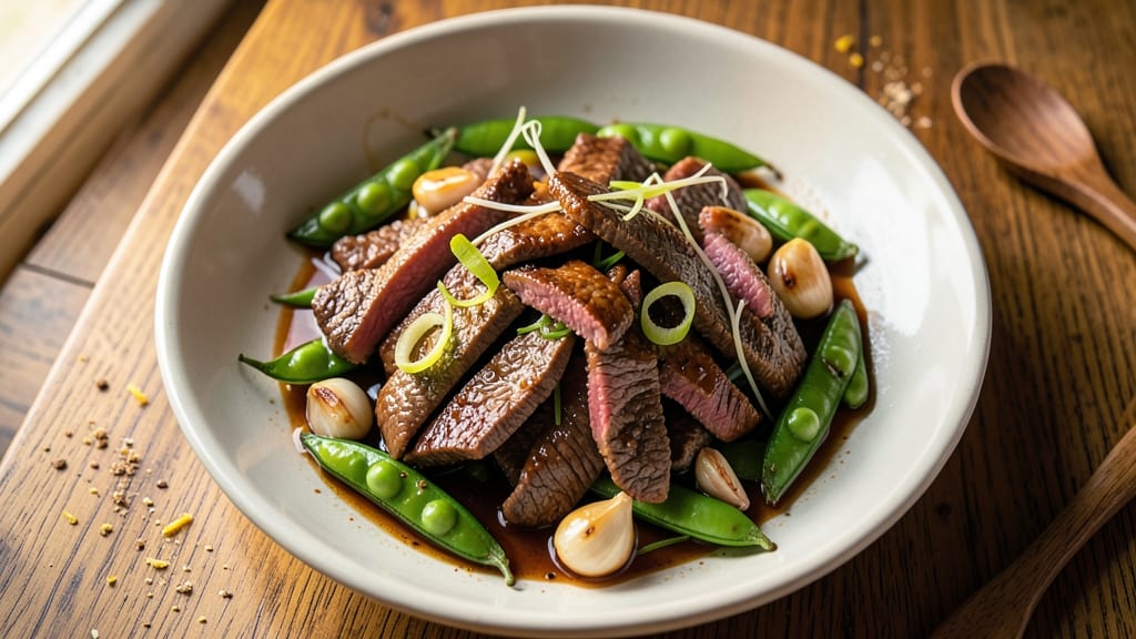 Beef and Peapod Stir Fry Recipe: Wok-Seared Crunch With Sweet Pea Freshness