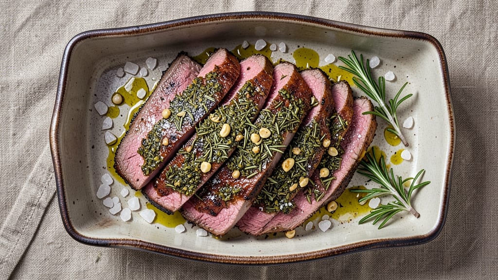 Baked Beef Tenderloin Steak Recipe: Herb-Crusted Roast with Juicy Pink Core