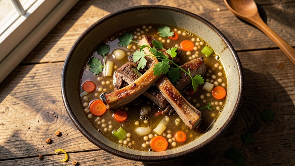 Beef Barley Soup Recipe With Prime Rib Bones: Rich Broth and Meat-Inspired Depth