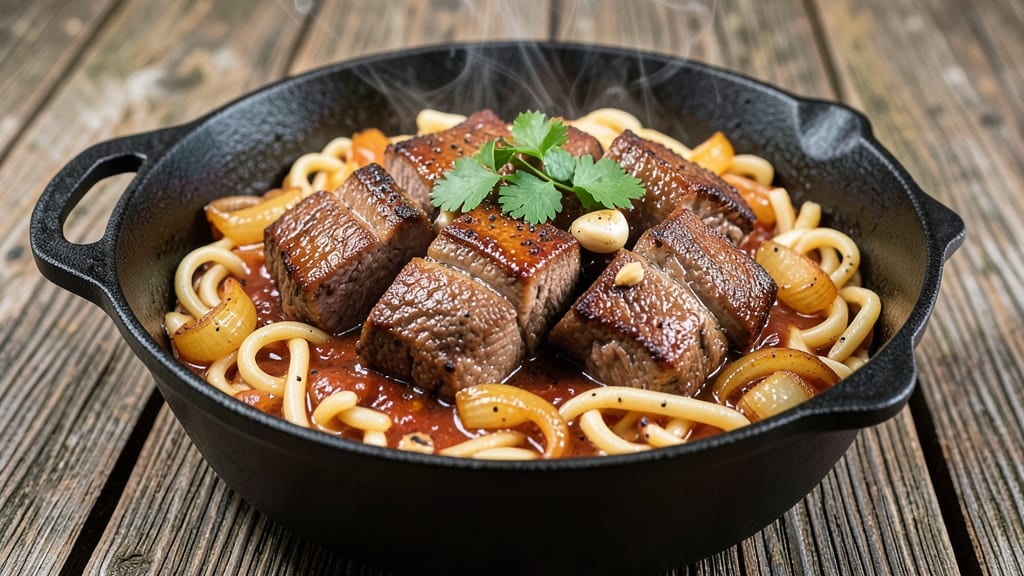 Beef and Noodles Dutch Oven Recipe: Smoky Umami Depth in One-Pot Magic