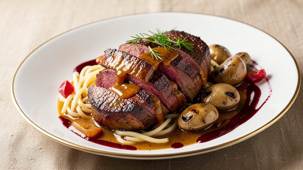 Banquet Beef Stroganoff Recipe: Creamy Mushroom and Wine Braise Over Egg Noodles