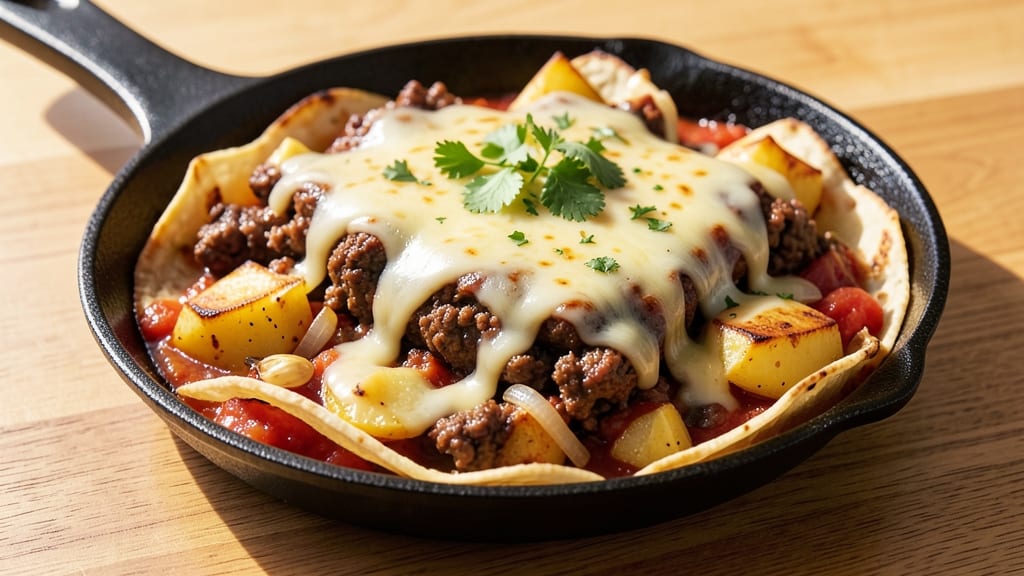 Beef and Potato Enchiladas Recipe: Hearty One-Pan Casserole With Mashed Potato Layers