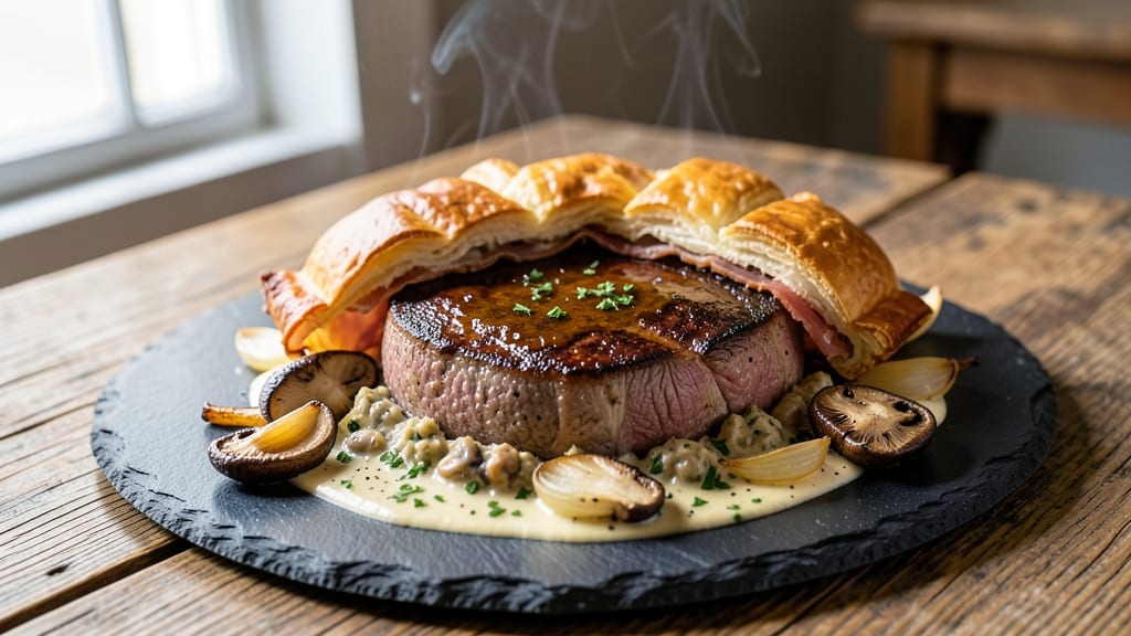 Alternative Beef Wellington Recipe: Puff Pastry Wrapped with Mushroom Duxelles