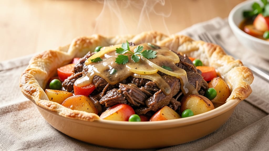 Banquet Beef Pot Pie Recipe: Flaky Crust Hides Savory Beef and Veggie Filling