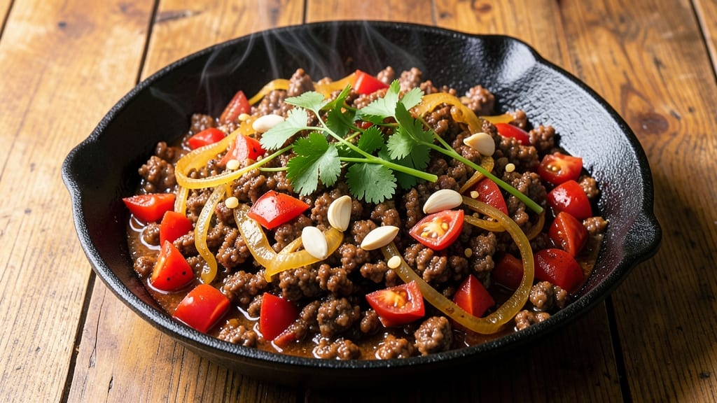 Authentic Mexican Restaurant Ground Beef Recipe: Crispy Tortilla-Crowned Carnitas Style